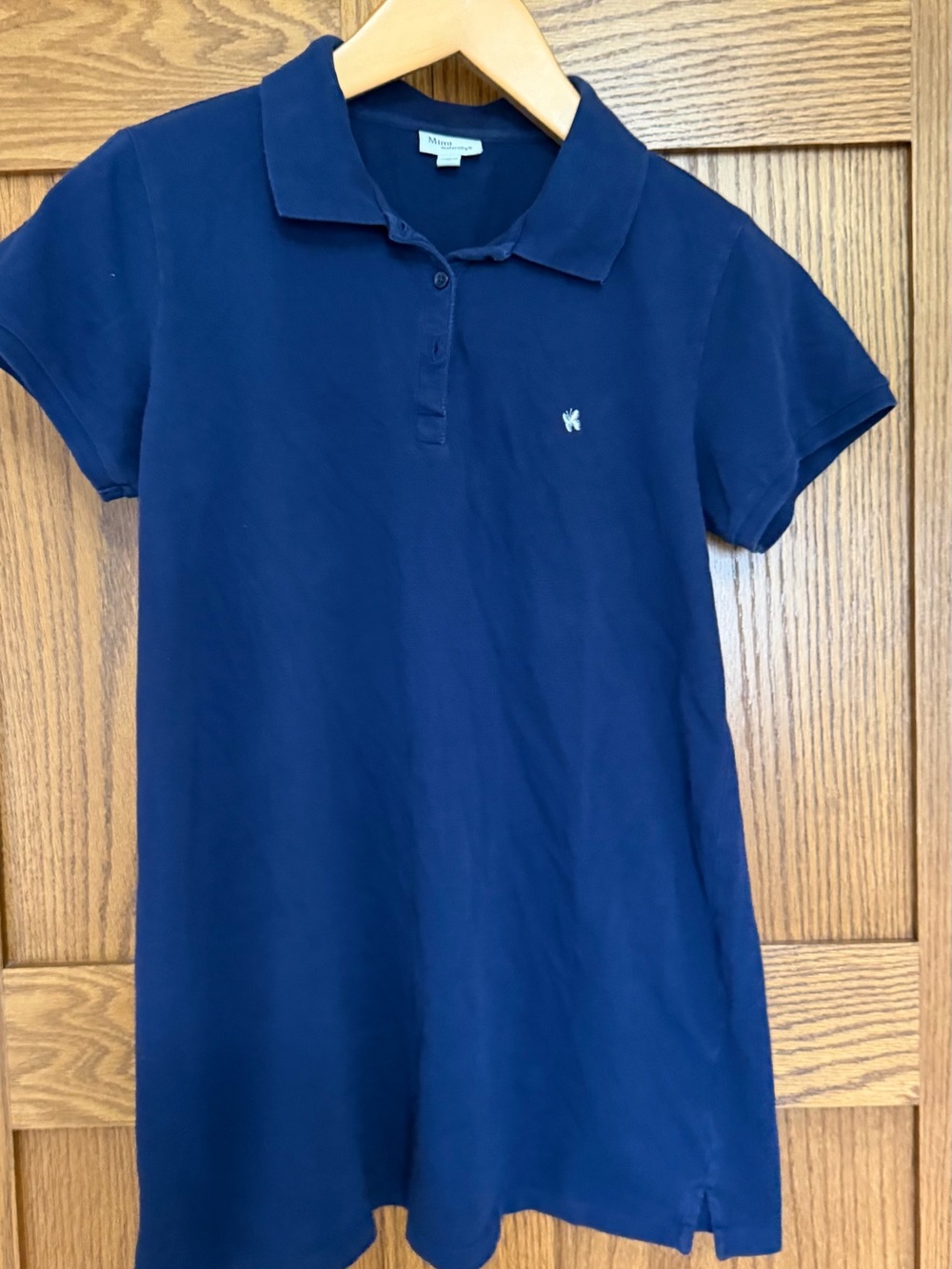 Mimi Maternity Navy Polo Tunic